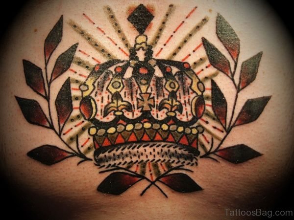 Attractive Crown Tattoo Design