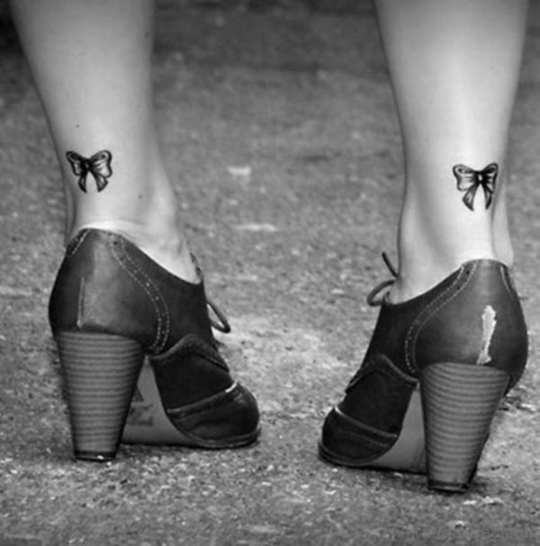 51 Glorious Bow Tattoos On Ankle