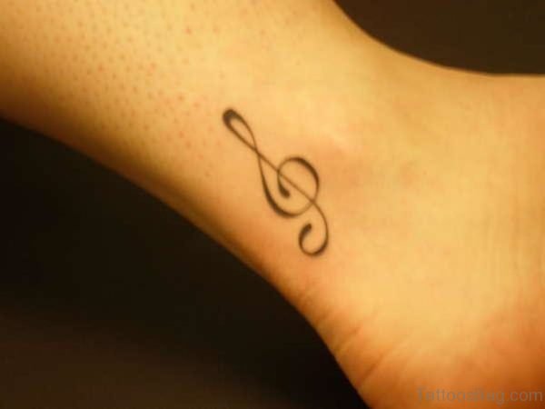 33 Cute Music Notes Tattoos On Ankle