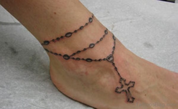 70 Fabulous Rosary Tattoos On Ankle