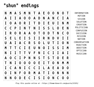 Word Search on 