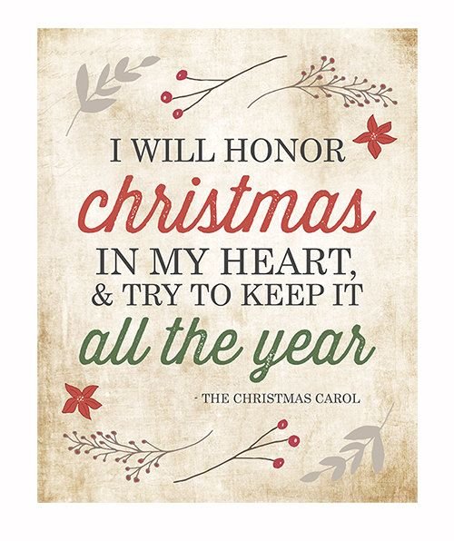 Christmas Wall Art Typography Print