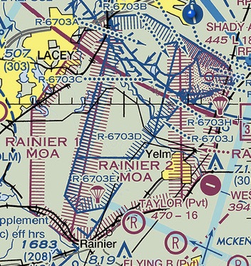 Fort Lewis restricted airspace