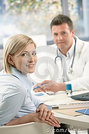 Portrait of patient at doctor