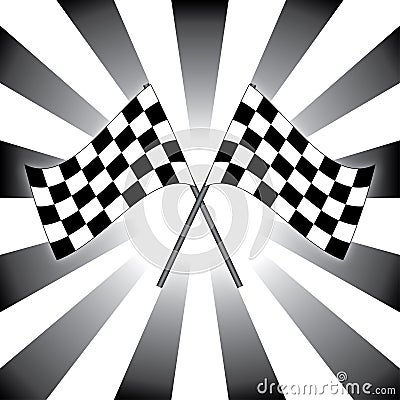 Checkered race flags