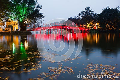 Red Bridge in Hoan Kiem Lake