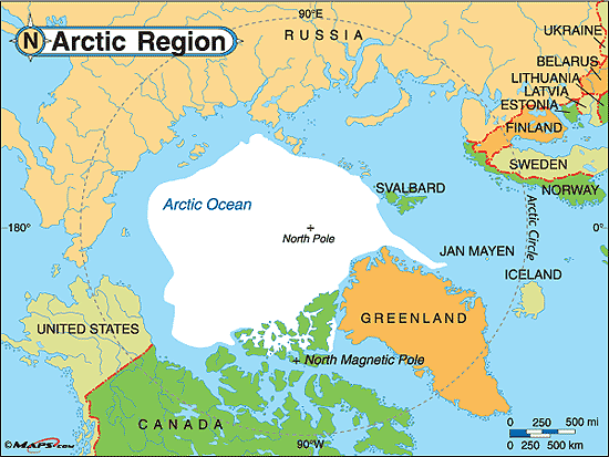 Map Of The Arctic Region - ToursMaps.com image.