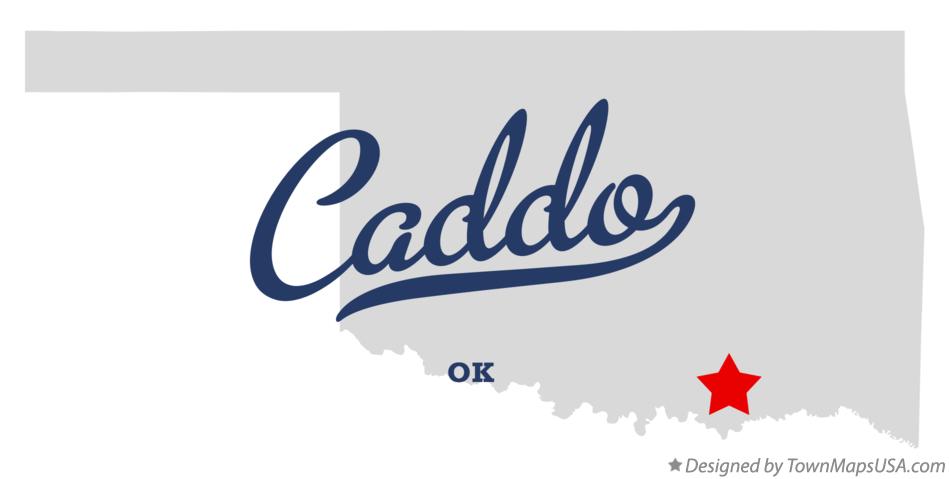 Map of Caddo Oklahoma OK