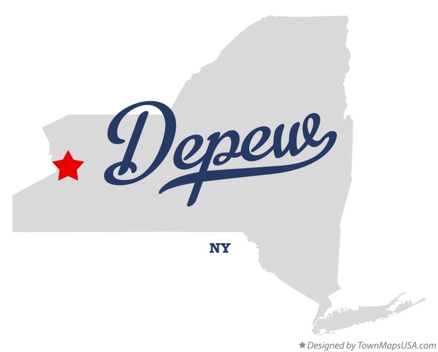 Map of Depew New York NY