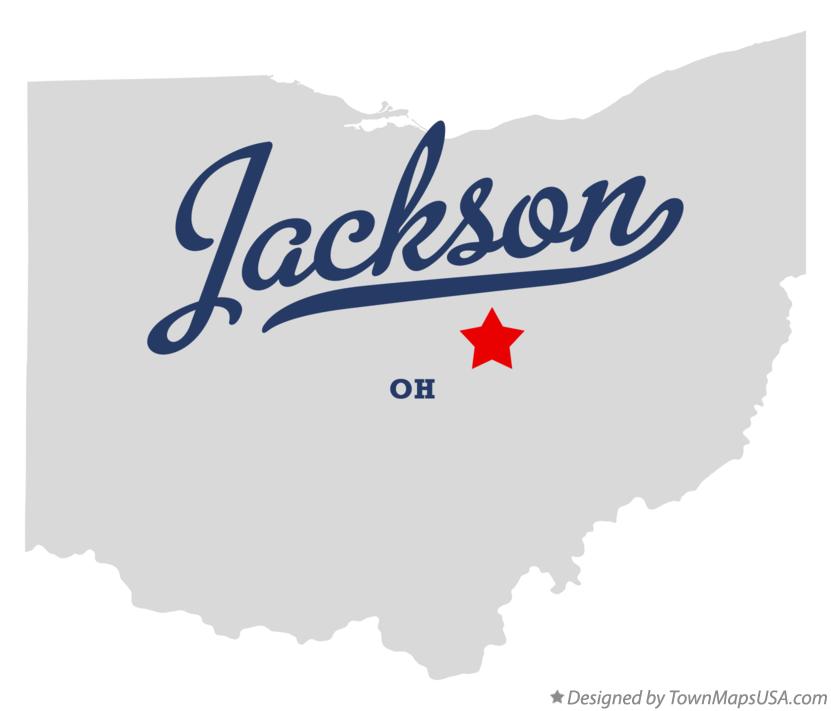 Map of Jackson Ohio OH