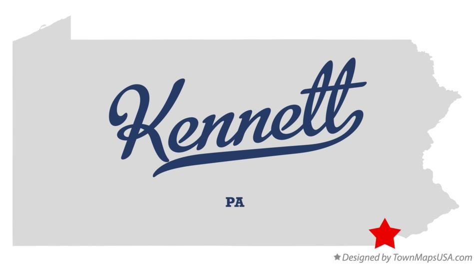 Map of Kennett Pennsylvania PA