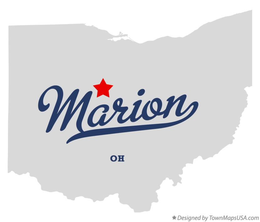 Map of Marion Ohio OH