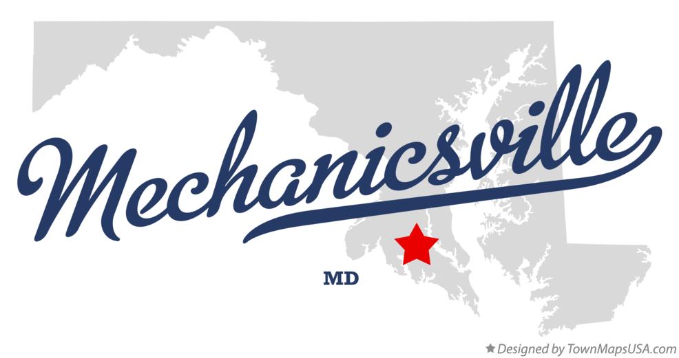 Map of Mechanicsville Maryland MD