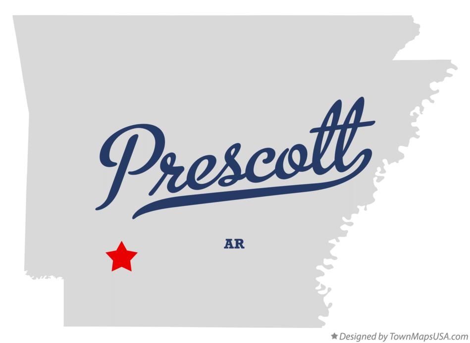 Map of Prescott Arkansas AR