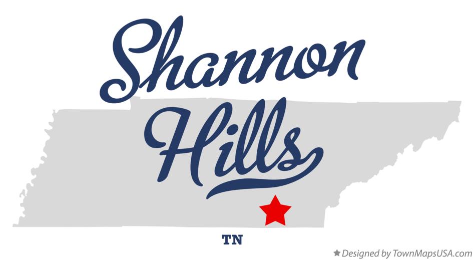 Map of Shannon Hills Tennessee TN