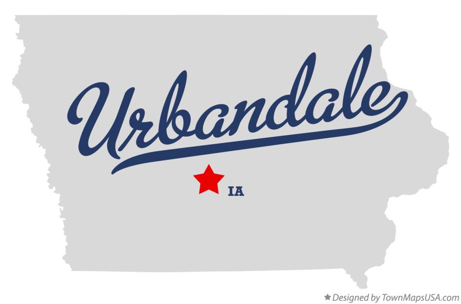 Map of Urbandale Iowa IA