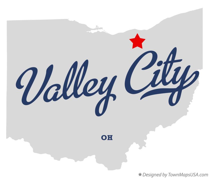 Map of Valley City Ohio OH