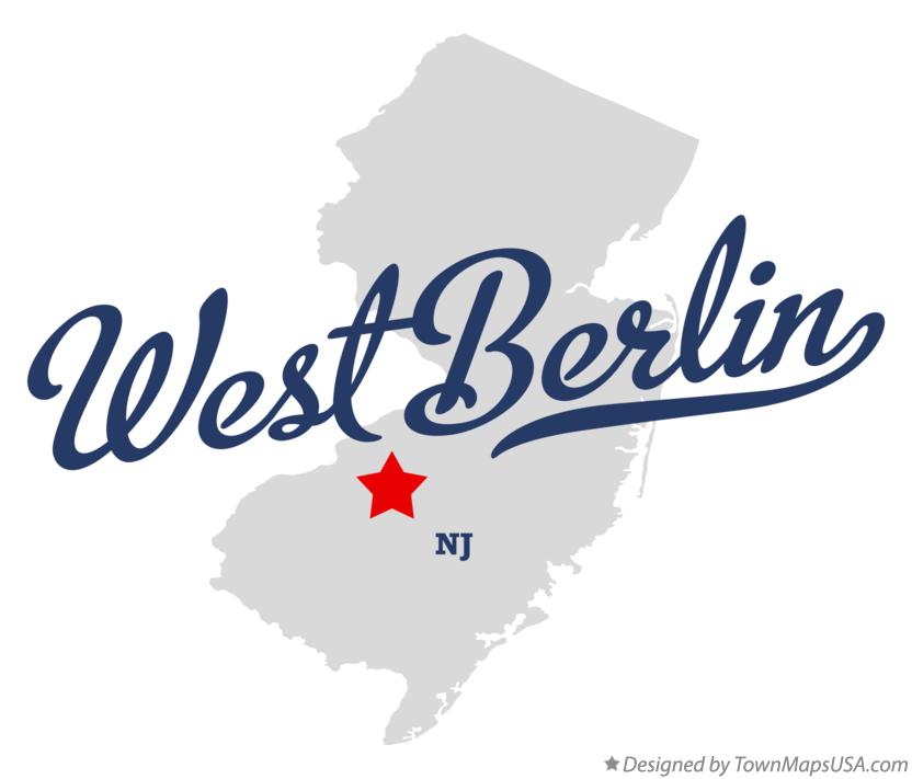 Map of West Berlin New Jersey NJ