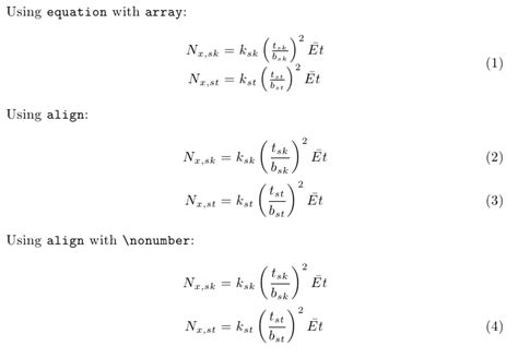 Numbering an array as one single equation LaTeX - TeX - LaTeX Stack ...