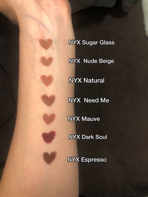 NYX Lip Liner Swatches | Lip makeup tutorial, Makeup swatches, Nyx lip ...