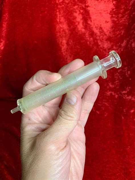 Vintage Glass Syringe 10cc - Etsy