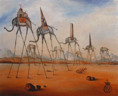 Salvador Dalí (after) - Elephants giraffe - Catawiki