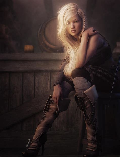 Medieval Tavern Girl Fantasy Art by shibashake on DeviantArt