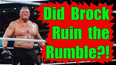 Did Brock Lesnar Ruin the Royal Rumble?! - YouTube