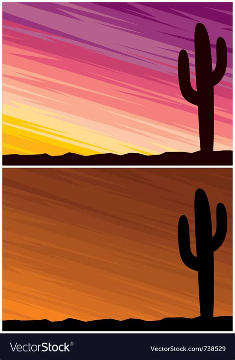 Desert cactus Royalty Free Vector Image - VectorStock