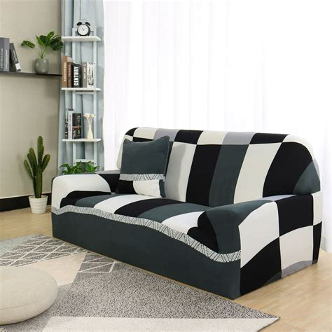 Floral Sofa Covers Stretch Thick 2 Seater Slipcover Couch Covers Dark ...