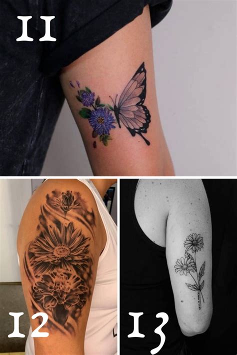 September Birth Flower Tattoo Ideas {The Aster} - Tattoo Glee