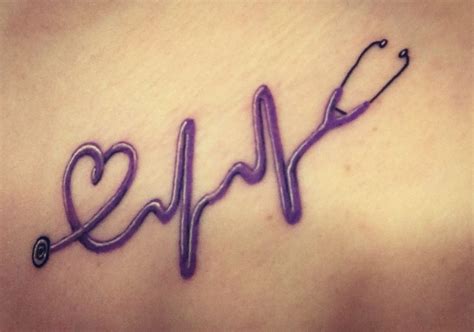 In LOOVE with my stethoscope heart tattoo ! {personal tattoo} | Tattoos ...