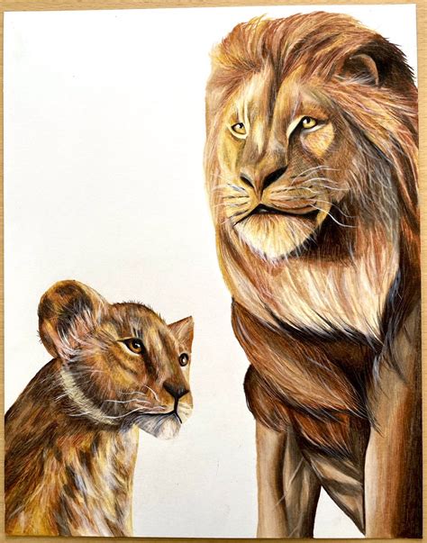 Lion King Simba And Mufasa Drawings