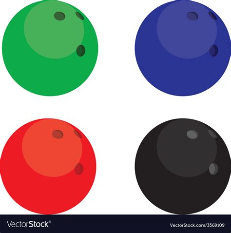 Bowling balls color Royalty Free Vector Image - VectorStock