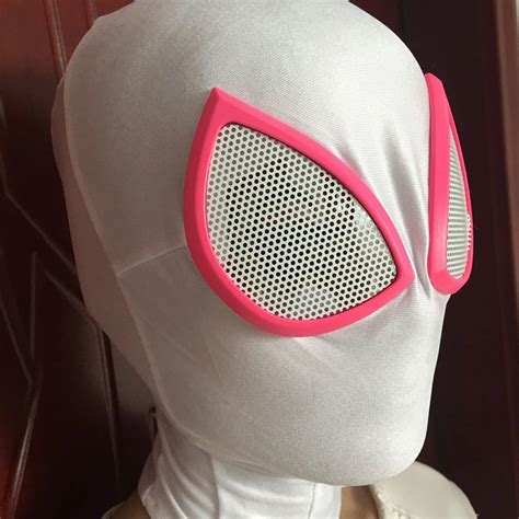 Spider Gwen Stacy Zentai Cosplay Mask - AllCosplay.com