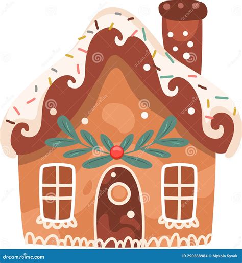 Gingerbread Christmas House Stock Vector - Illustration of sweet ...