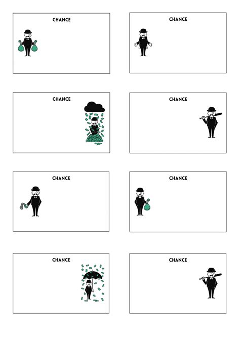 Free Monopoly Chance & Community Chest Cards PDF (Printable Template)