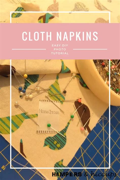 Cloth Napkins Sewing Tutorial. Photo guide for easy DIY napkins.