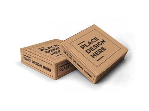 Premium PSD | Small square box packaging mockup design