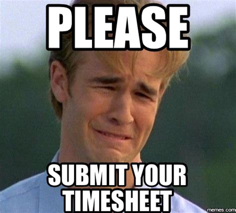 Please Submit your Timesheet | memes.com