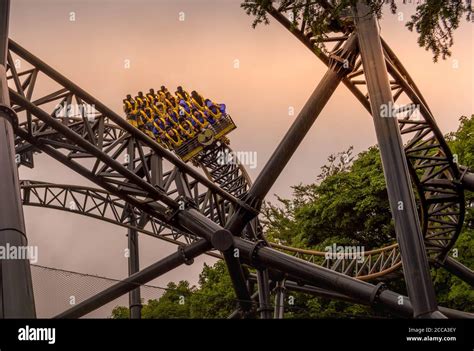 The Smiler ride at Alton Towers Resort, UK Stock Photo - Alamy