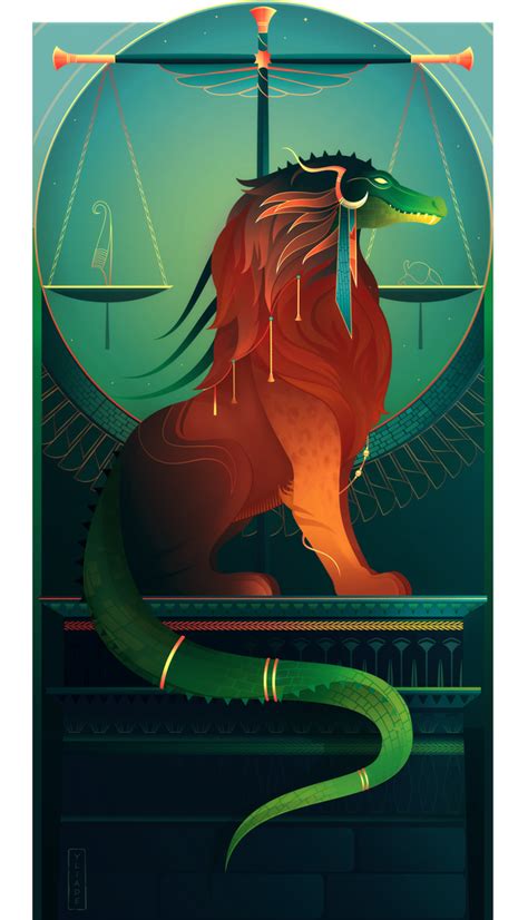 Ammit ~ Egyptian Gods by Yliade | Egyptian gods, Gods of egypt, Gods ...