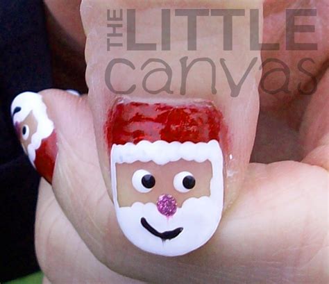 Santa Claus Nail Art - The Little Canvas