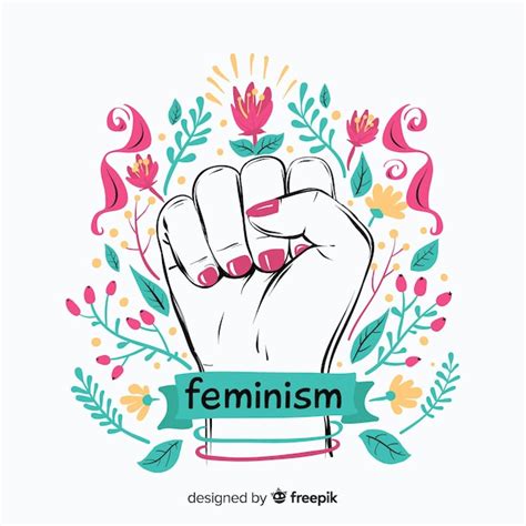 Modern hand drawn feminism concept | Free Vector