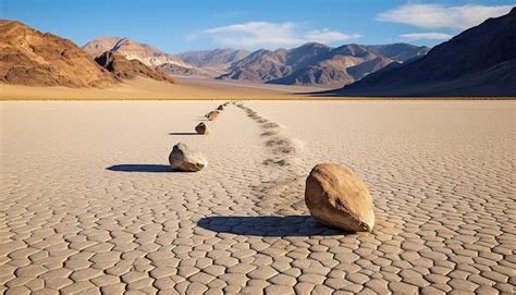 Premium Photo | Walking rocks in death valley