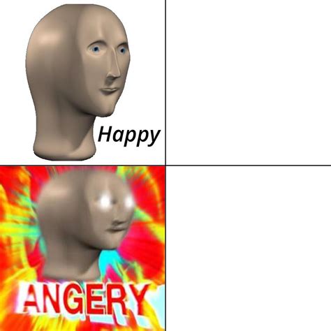 Happy meme man turns angry : r/MemeTemplatesOfficial