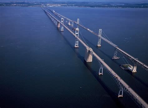 Chesapeake Bay Bridge, Maryland City, US - Longest Bridge in the World ...