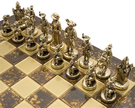 The Manopoulos Medieval Knights Luxury Chess Set with Wooden Case ...