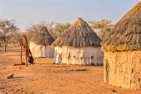 Traditional Round Houses In An African Village Stock Photo - Download ...