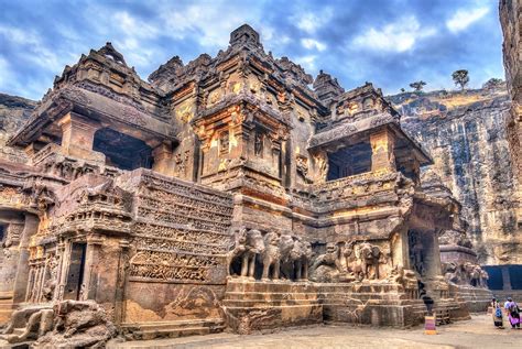 The Kailasa temple, cave 16 in Ellora complex. UNESCO world heritage ...